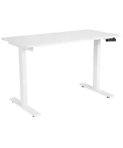 სათამაშო მაგიდა 2E Computer Desk CE120W, height 72-120cm, manual mechanism, tabletop 120?60cm (white), metal base (white) - Primestore.ge