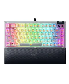 Razer Keyboard BlackWidow V4 75% RGB 83key Mechanical Tactile Switch GEN-3, USB-A, EN, Phantom White Ed.