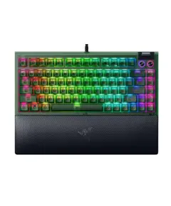 Razer Keyboard BlackWidow V4 75%, 83key, Mechanical Tactile Switch GEN-3, USB-A, EN, RGB, Phantom Green Ed.