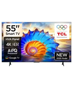 ტელევიზორი TCL 55V6D Google TV  4K  HDR10 WiFi5 BT5.2 Dolby Audio 10W 200X200 - Primestore.ge