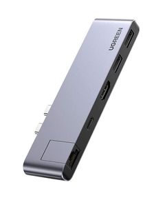 ადაპტერი UGREEN CM218 (50984) Apple MacBookPro laptop accessories dock USB Type C to HDMI Converter RJ45  - Primestore.ge