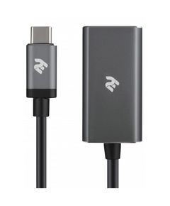 2E Adapter USB-C to DisplayPort, Aluminum casing, 0.2m