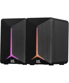 დინამიკი 2E SG300B Gaming Speakers 2.0 RGB, 3.5mm, Black  - Primestore.ge