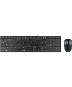 კლავიატურა და მაუსი Genius, Keyboard Slim SlimStar C126, RU, USB Black GK-21003  - Primestore.ge
