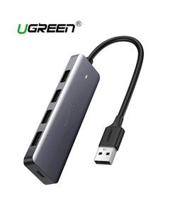 USB ჰაბი UGREEN CM219 (50985) UGREEN USB 3.0 4 Ports USB Hub Gray  - Primestore.ge