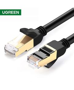 ქსელის კაბელი UGREEN NW107 (11229) Cat7 Patch Cord STP Ethernet Lan Cable 0.5m (Black)  - Primestore.ge