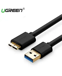 Micro USB კაბელი UGREEN US130 (10840) USB 3.0 A Male to Micro-B Male USB 3.0 Cable 0.5m (Black)  - Primestore.ge
