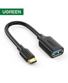 OTG კაბელი UGREEN 30701 USB-C Male to USB 3.0 Female OTG Cable Black USB 3.0 15 cm  - Primestore.ge