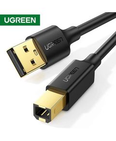 პრინტერის კაბელი UGREEN 10351 USB 2.0 AM to BM Print Cable 3m (Black)  - Primestore.ge
