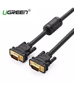 VGA კაბელი UGREEN VG101 (11633) VGA Male to Male Cable 10m (Black)  - Primestore.ge