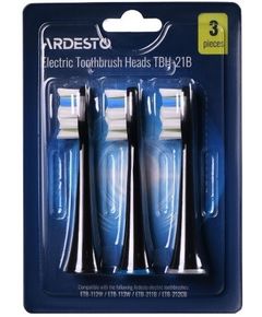 კბილის ელექტრო ჯაგრისის საქშენი Ardesto Toothbrush Head TBH-21B black  - Primestore.ge
