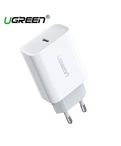 მობილურის დამტენი UGREEN CD137 (60450) Fast Charging Power Adapter with PD 18W EU (White)  - Primestore.ge