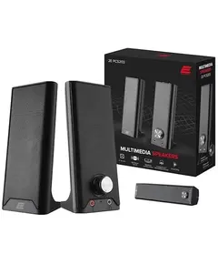 დინამიკი 2E Personal Computer Speaker PCS203, 2.0, USB, Metal Black - Primestore.ge