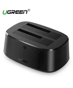 მყარი დისკის წამკითხველი UGREEN CM198 (50857) USB 3.0 to SATA Dual-Bay Hard Drive Docking Station - Primestore.ge