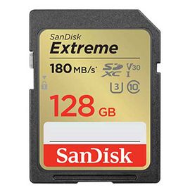მეხსიერების ბარათი SanDisk 128GB Extreme SD/XC UHS-I Card 180MB/S V30/4K Class 10 SDSDXVA-128G-GNCIN  - Primestore.ge