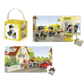 ასაწყობი ფაზლი Janod Set of 2 puzzles Bike Metta J02766  - Primestore.ge