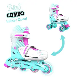 როლიკები NEON COMBO SKATES (SIZE 12-2) TEAL PINK 4L/13L/16L CL 4PK  - Primestore.ge