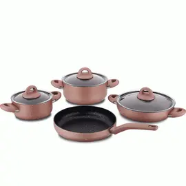 ქვაბებისა და ტაფების ნაკრები  Korkmaz A2894 Bella Granite 7 pcs Set  - Primestore.ge