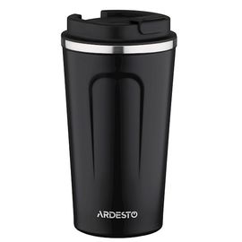 თერმოსი Ardesto Travel mug Urban 500 ml, black, s/s  - Primestore.ge