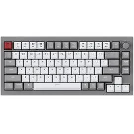 კლავიატურა Keychron Q1 QMK Custom HotSwappable Gateron Phantom Red Switch Mechanical Keyboard Full Assembled Space Grey RGB with Knob Russian Layout - Primestore.ge