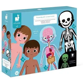 სათამაშო თავსატეხი Janod Educational Puzzle Human Body  - Primestore.ge