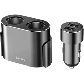 მანქანის დამტენი Baseus High Efficiency One To Two Cigarette Lighter CRDYQ-01  - Primestore.ge
