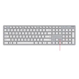 კლავიატურა მაუსით Asus Wireless Keyboard & Mouse white (90XB0430-BKM0Y0)  - Primestore.ge
