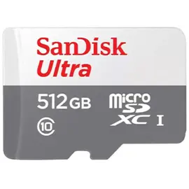 მეხსიერების ბარათი SanDisk 512GB Ultra MicroSD/HC UHS-I Card 100MB/S Class 10 SDSQUNR-512G-GN3MN  - Primestore.ge