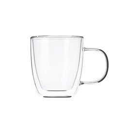 Latte glasses set ARDESTO Double wall borosilicate glass mug set Ardesto, 310 ml, 2 pcs, with handles
