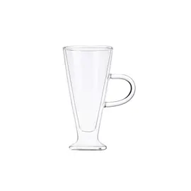ლატეს ჭიქების ნაკრები ARDESTO Double wall borosilicate glass mug set Ardesto, 230 ml, 2 pcs, with handles  - Primestore.ge