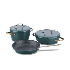 ქვაბების ნაკრები Korkmaz A2607 VINTAGE green.Cookware Set (5 pcs)  - Primestore.ge