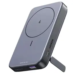 პორტატული დამტენი UGREEN PB206 (15086), 10000mAh, USB-C, USB, Magsafe Wireless Power Bank, Space Gray  - Primestore.ge