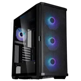 Processor case Zalman Computer case Z10 PLUS BLACK, without PSU, 2xUSB3.0, 1xUSB Type-C, 3x140mm ARGB fans, 1x120mm ARGB fans, TG Side Panel, EATX, Black