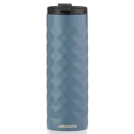 თერმოსი Ardesto Travel mug Bright City 400 ml, stainless steel, dark blue  - Primestore.ge