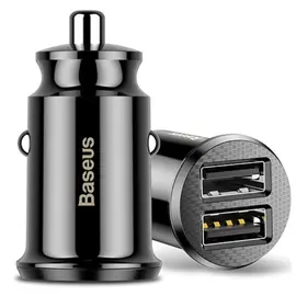 მანქანის დამტენი Baseus Grain Car Charger Dual USB 5V 3.1A CCALL-ML01  - Primestore.ge