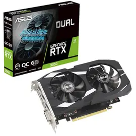 ვიდეო დაფა Asus 90YV0K60-M0NA00, Gaming GeForce RTX3050OC Dual, 6GB, 96Bit, DVI-D, HDMI, DP, Black  - Primestore.ge