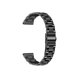 სმარტ საათის სამაჯური For Samsung Galaxy Watch Stainless Steel 3-Bead Watch Strap 20mm Replace Band - Black  - Primestore.ge