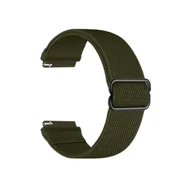 სმარტ საათის სამაჯური For Samsung Galaxy Watch6 Classic 47mm 43mm Watch Strap 20mm Adjustable Nylon Wrist Band - Dark Olive Green  - Primestore.ge