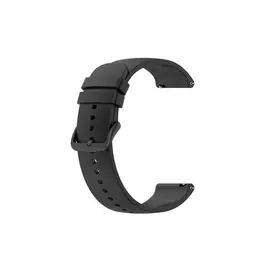 სმარტ საათის სამაჯური for Samsung Galaxy Watch Soft Silicone Adjustable Smart Watch Band Replacement Strap 20mm -Black  - Primestore.ge