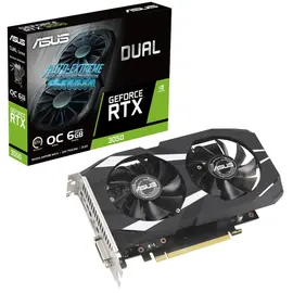 ვიდეო დაფა Asus 90YV0K60-M0NA00, Gaming GeForce RTX3050OC Dual, 6GB, 96Bit, DVI-D, HDMI, DP, Black  - Primestore.ge