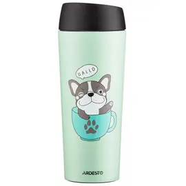 Thermos Ardesto AR2645DG Coffee time Frenchie, 450ml, Thermos, Green