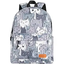 Laptop Bag 2E BPT6114GC 13 ″ Backpack, TeensPack Cats, Gray