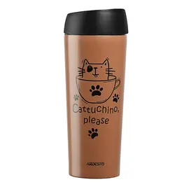 თერმოსი Ardesto Travel mug Coffee time Cat 450 ml  - Primestore.ge