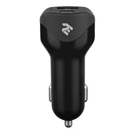 Car Charger 2E ACR18WQC Car Charger Dual USB (30W) Type-C PD, USB 2.4A, Black