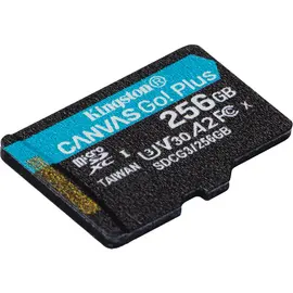 მეხსიერების ბარათი Kingston 256GB microSDXC C10 UHS-I U3 A2 R170/W90MB/s + SD  - Primestore.ge