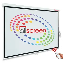 პროექტორის ელექტრო ეკრანი ALLSCREEN ELECTRIC PROJECTION SCREEN 240X180CM CMP-12043 HD FABRIC WITH REMOTE CONTROL DIAGONAL 120 INCH / 304 CM  - Primestore.ge