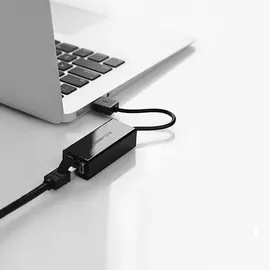 ლან ადაპტერი UGREEN EA20254 (20254) USB to LAN 10/100Mbps Ethernet Adapter (Black) - Primestore.ge