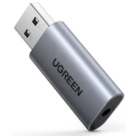 USB ხმის ბარათი UGREEN USB 2.0 to 3.5mm Audio Adapter (CM383) 80864 - Primestore.ge