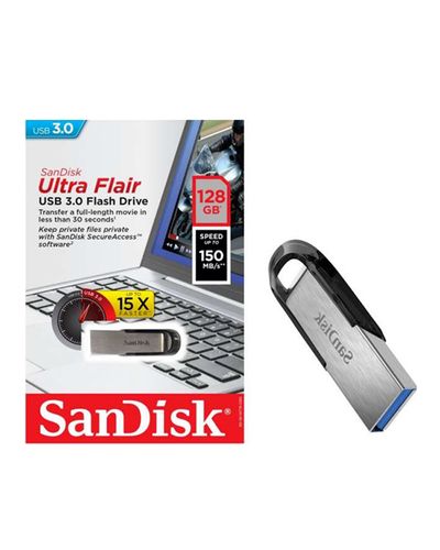 USB ფლეშ მეხსიერება SanDisk Ultra Flair 128GB USB 3.0 SDCZ73-128G-G46 , 4 image - Primestore.ge