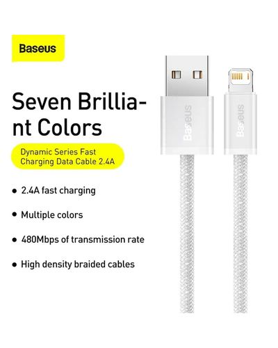 კაბელი Baseus Dynamic Series Fast Charging Data Cable USB to Lightning 1m CALD000402 , 2 image - Primestore.ge